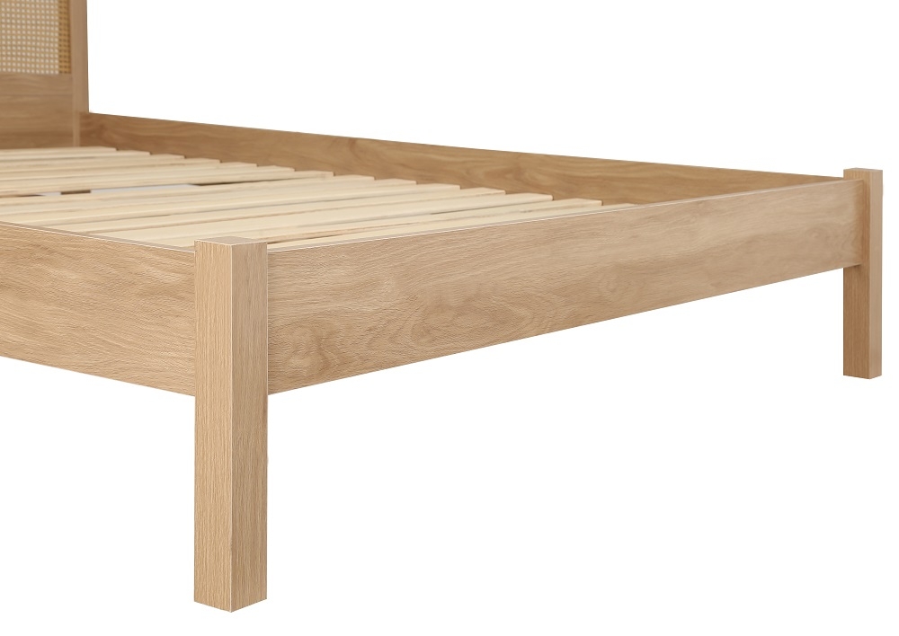 Product photograph of Croxley Oak Wood Bed from Choice Furniture Superstore.